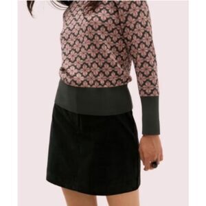 NWT Kate Spade Modern Cord Mini Skirt in Green Spruce - 4